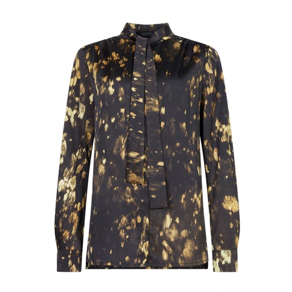 AllSaints Toni Ronnie Shirt, size 4, black - Picture 1 of 3